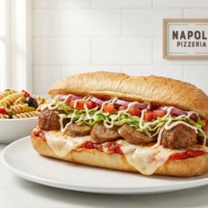 Meatball Parmagiana + salad