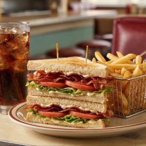 #1 - Triple Decker Blt + fries + Free Soda