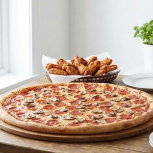 #5 - 24 " Cheese Pizza + 20 Wings + (1) 2 Liter Soda
