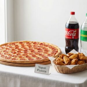 #11 - 28" Pizza + 1 Topping + 40 Wings + two 2 Liter Soda