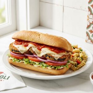 Eggplant Parm + salad
