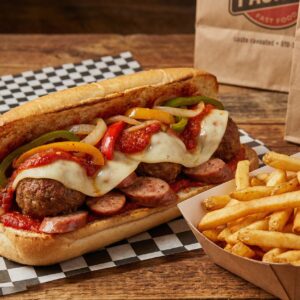 #4 - Meatball Sausage Or Ham Sub + Fries +Free Can Soda