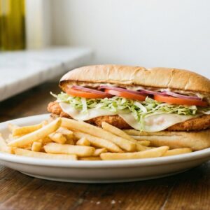 Crispy Chicken W/cheese + Fries