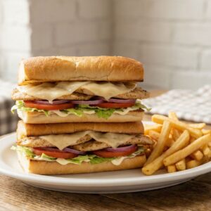 Triple Decker Chicken + fries