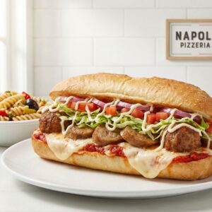Meatball Parmagiana + salad