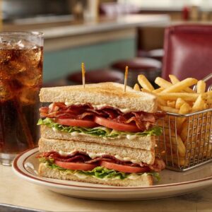 #1 - Triple Decker Blt + fries + Free Soda