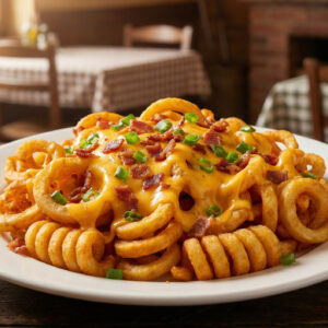 Curly Cheese Fries w/ Bacon