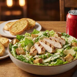 #20 - Chicken Caesar Salad + Garlic Bread + Free Can Soda