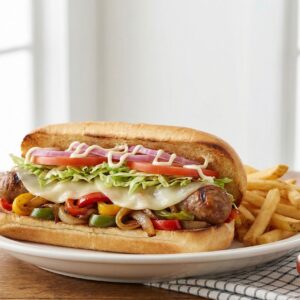 Grilled Sausage Peppers & Onion