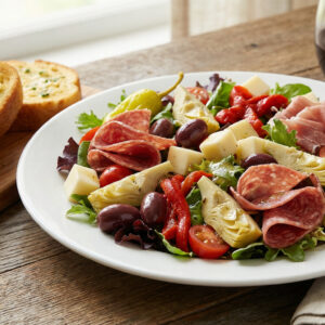 #17 - Antipasto Salad + Garlic Bread + can soda